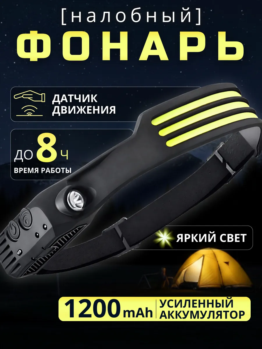 Фонарь налобный светодиодный