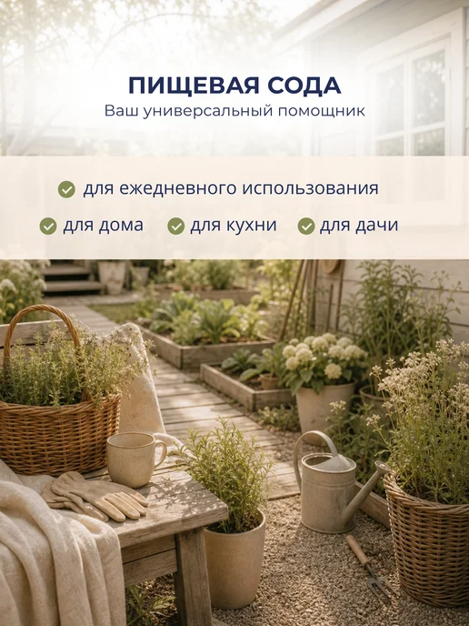МОИ ПРОСТОРЫ Сода пищевая натуральная 1 кг, 1 кг, фото 2