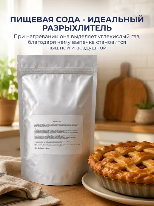 МОИ ПРОСТОРЫ Сода пищевая натуральная 1 кг, 1 кг, фото 4