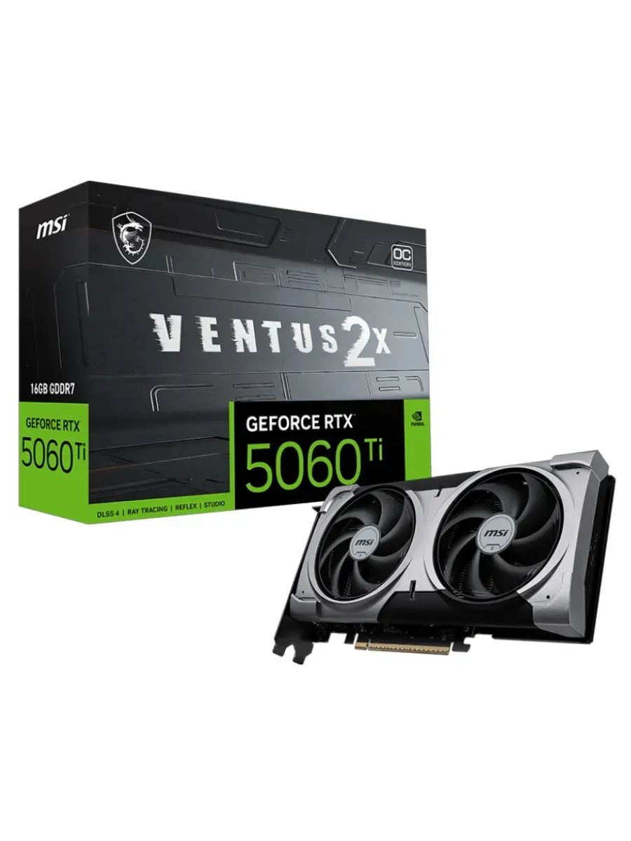 MSI Видеокарта GeForce RTX 5060 Ti VENTUS 2X OC PLUS, 16 ГБ