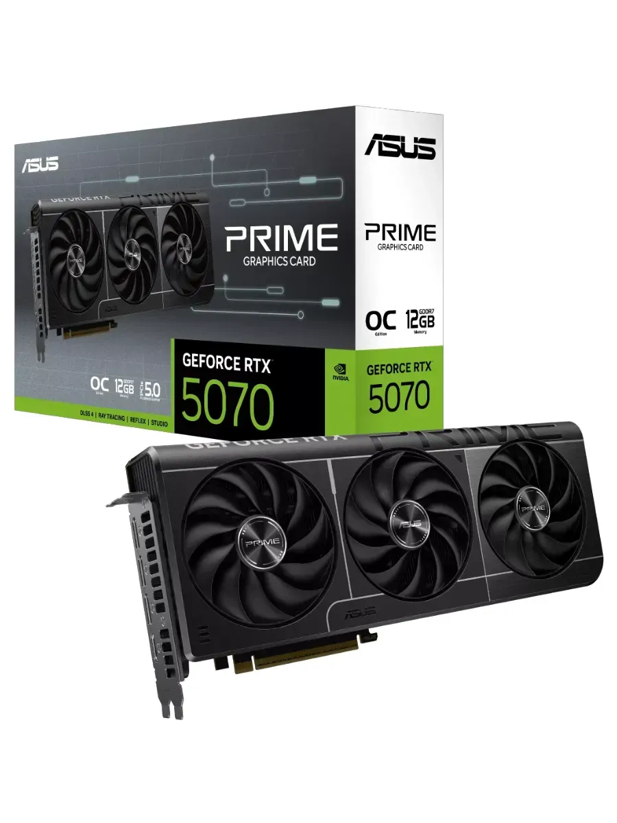 Asus Видеокарта GeForce RTX 5070 PRIME OC Edition, 12 ГБ