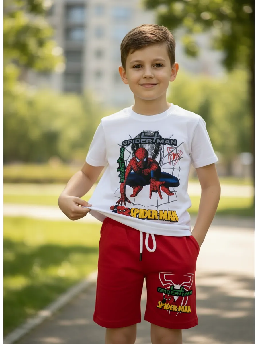 Комплект футболка с шортами Человек Паук
