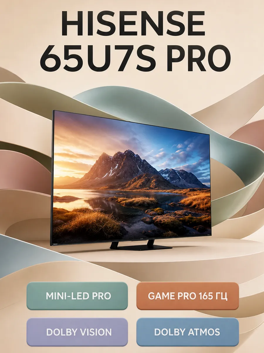 Телевизор 65" 65U7S Pro, черный HISENSE 1179875365 купить в интернет‑магазине Wildberries