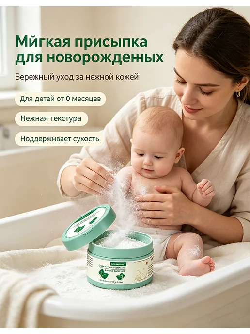 Baby Присыпка для тела от опрелостей 140 гр, 140 г, фото 7
