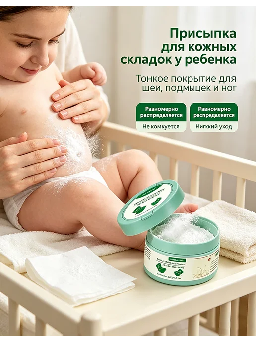 Присыпка для новорожденных детей (140 г.), 140 г, фото 7