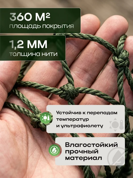 Setka Основа для плетения маскировочной сети 3х120м ячейка квадрат, 3x120 м, фото 2
