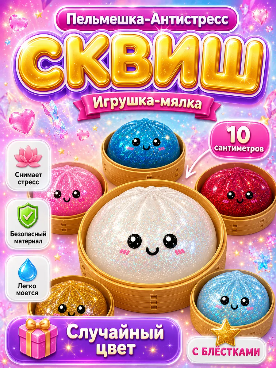 дамплинги антистресс хинкали сквиш пельмень