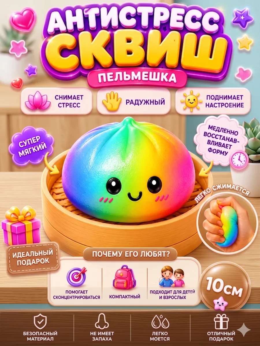 дамплинги антистресс хинкали сквиш пельмень