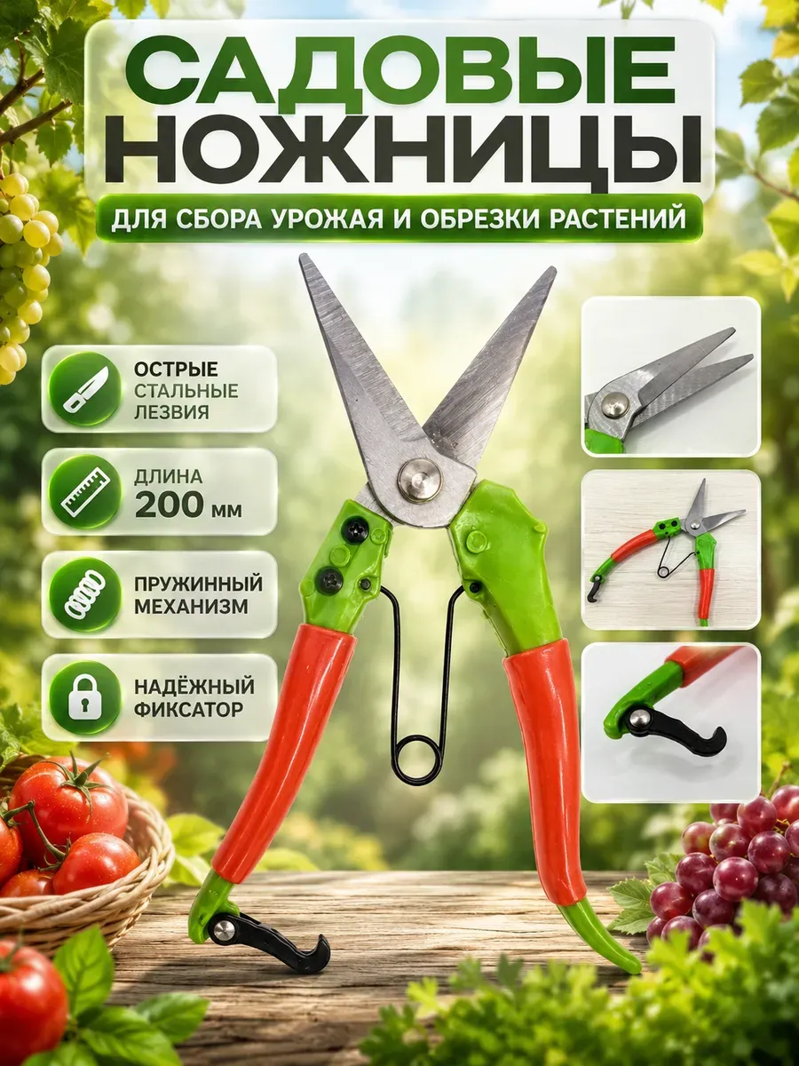 Садовые ножницы для сбора урожая и обрезки растений