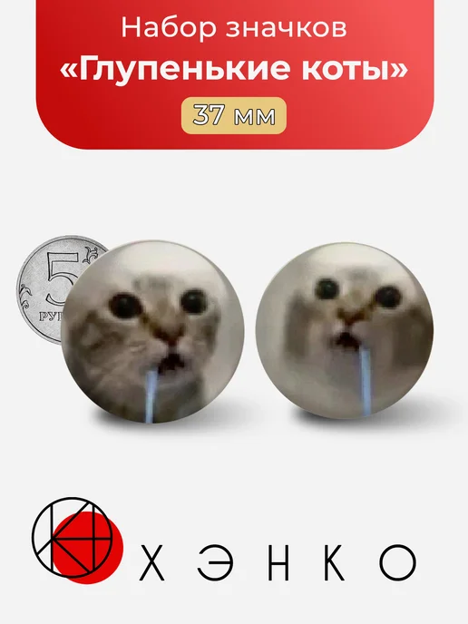 Значок Глупенький кот