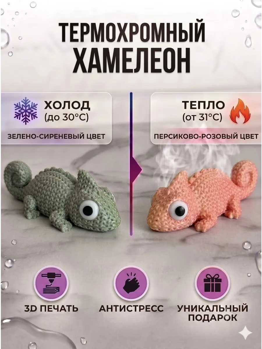 Игрушка 3д хамелеон для купания