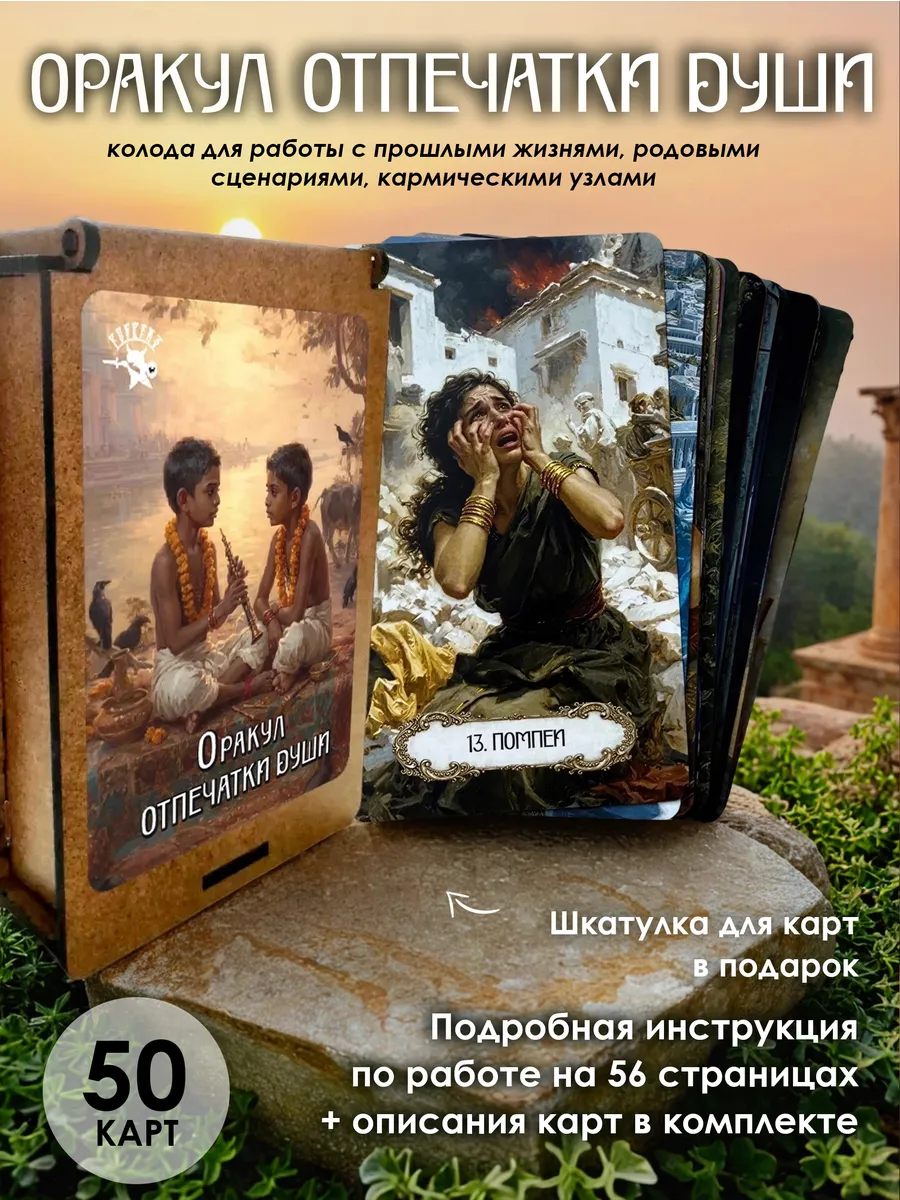 Гадальная колода карт для раскладов оракул Отпечатки души