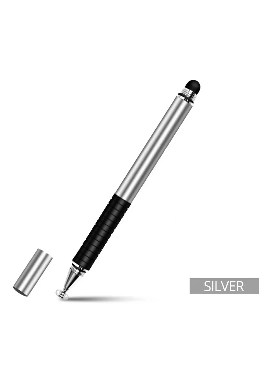 Стилус 2-в-1 Silver для планшета и телефона
