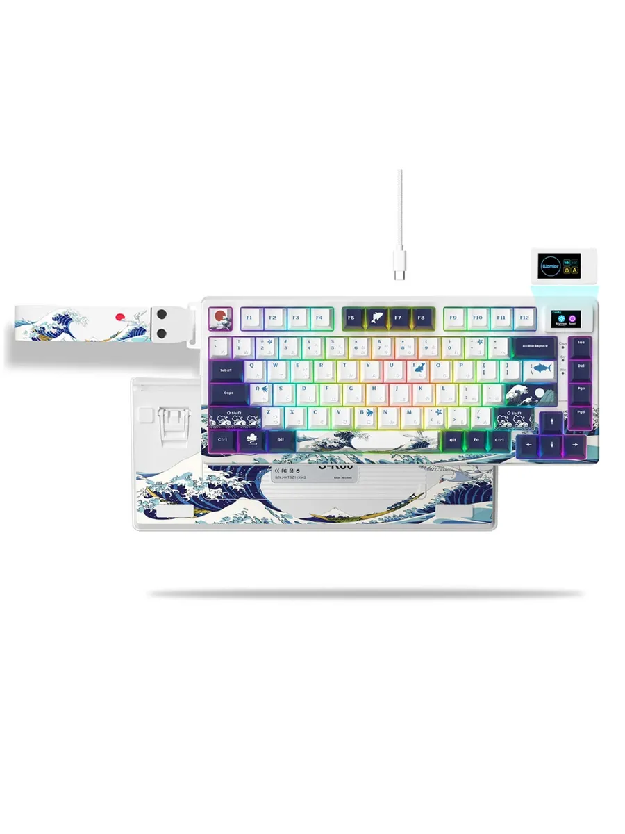 Нет бренда Механическая клавиатура Womier S-K80 75% new white