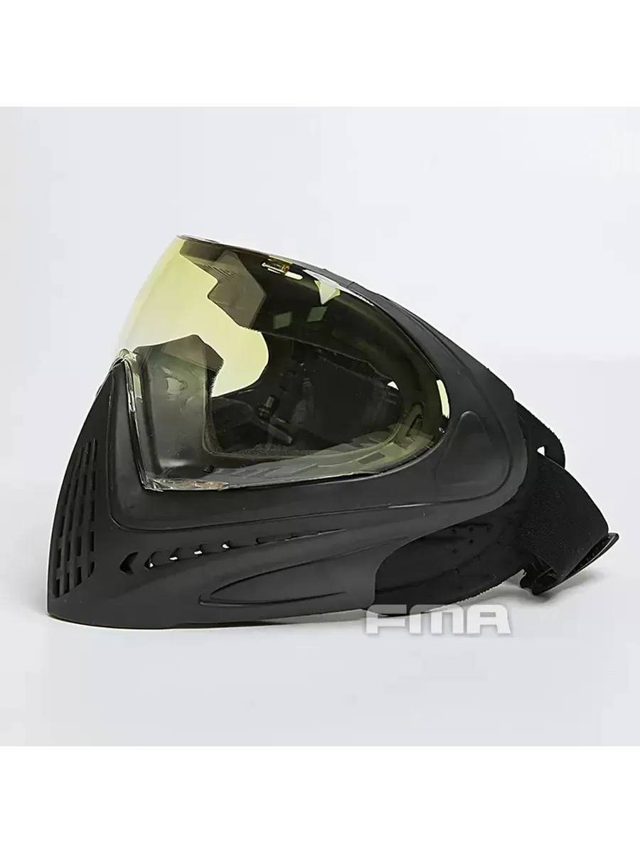 FMA F1 маска пейнтбола черная, линза Yellow Lens 2