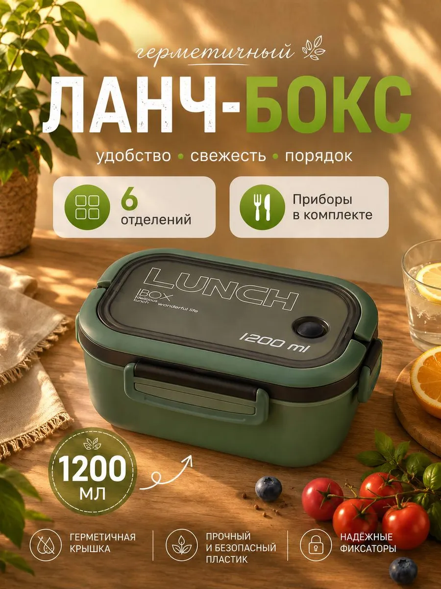 Ланч-бокс с отделениями для еды