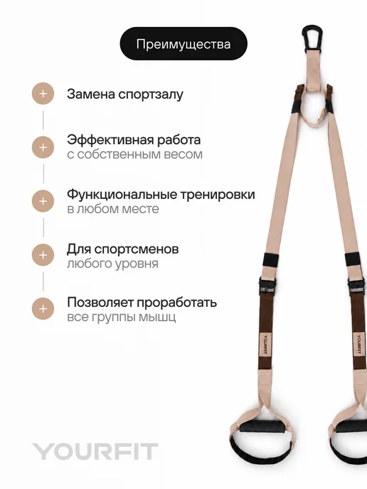 YourFit Петли тренировочные для функционального тренинга, вариант, фото 7