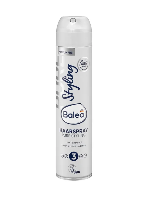 Balea Лак для волос Pure Styling сильная фиксация 300мл, 1шт, 300 мл, 1 шт, фото 2