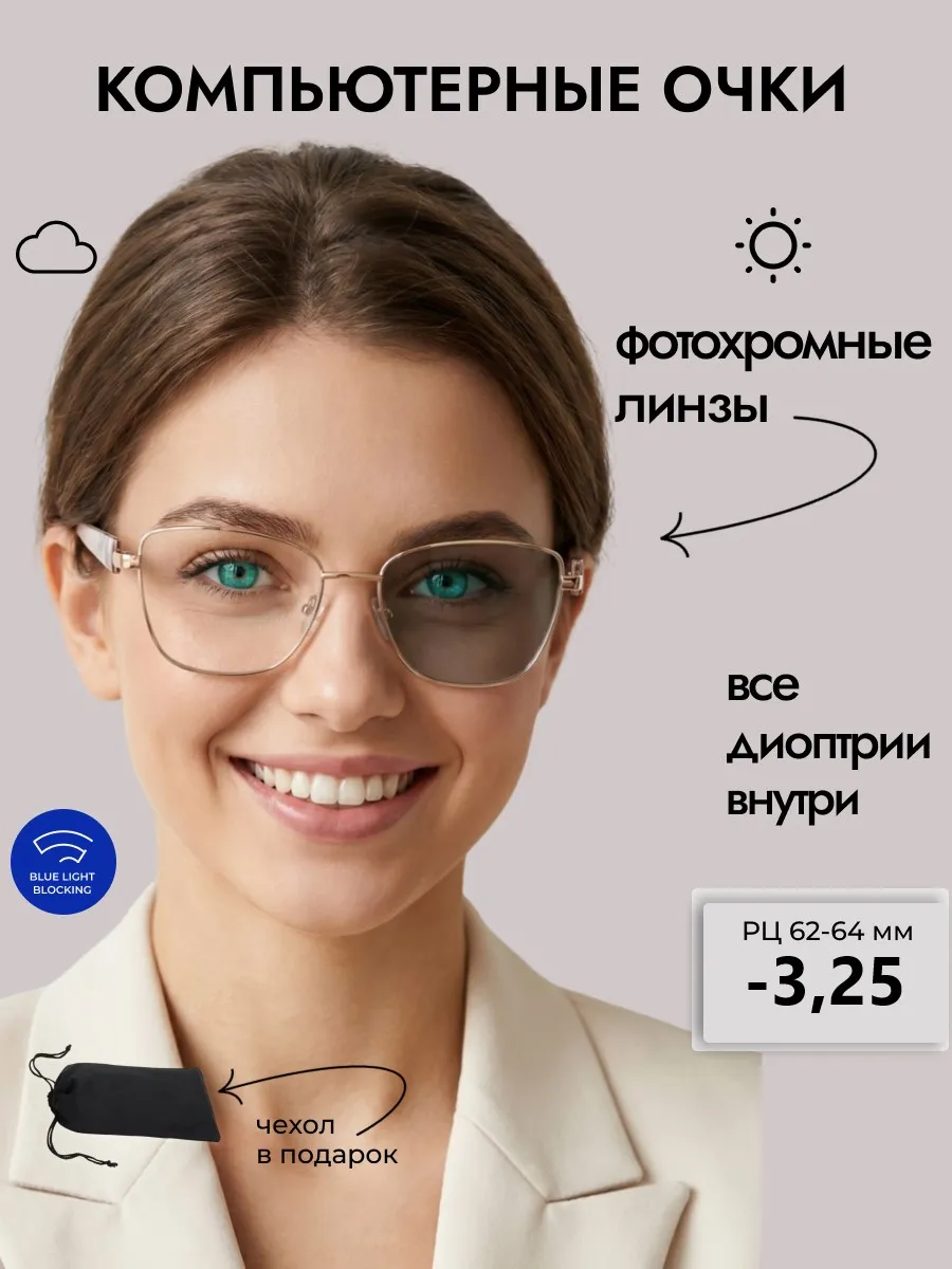 Компьютерные очки с диоптриями