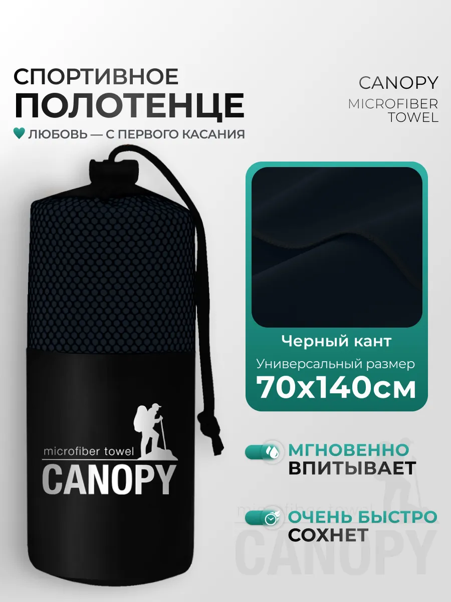 Полотенце спортивное быстросохнущее для бассейна микрофибра