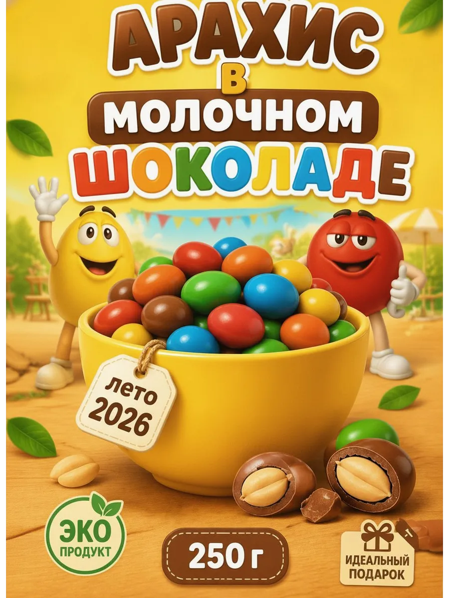 Арахис в молочном шоколаде 250 г