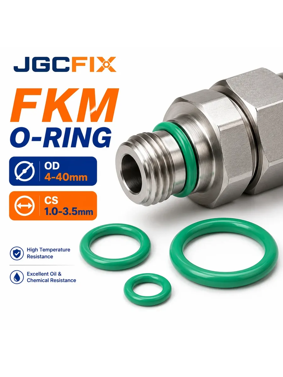 Фторкаучуковое уплотнительное кольцо OD 4-40 мм зелёное OD 1