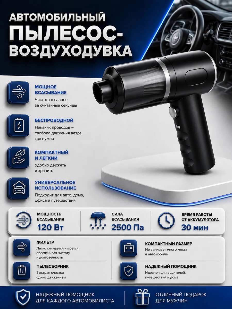 Воздуходувка аккумуляторная турбофен