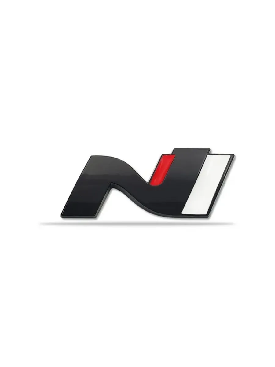Металлическая эмблема N Line Black Red White для авто