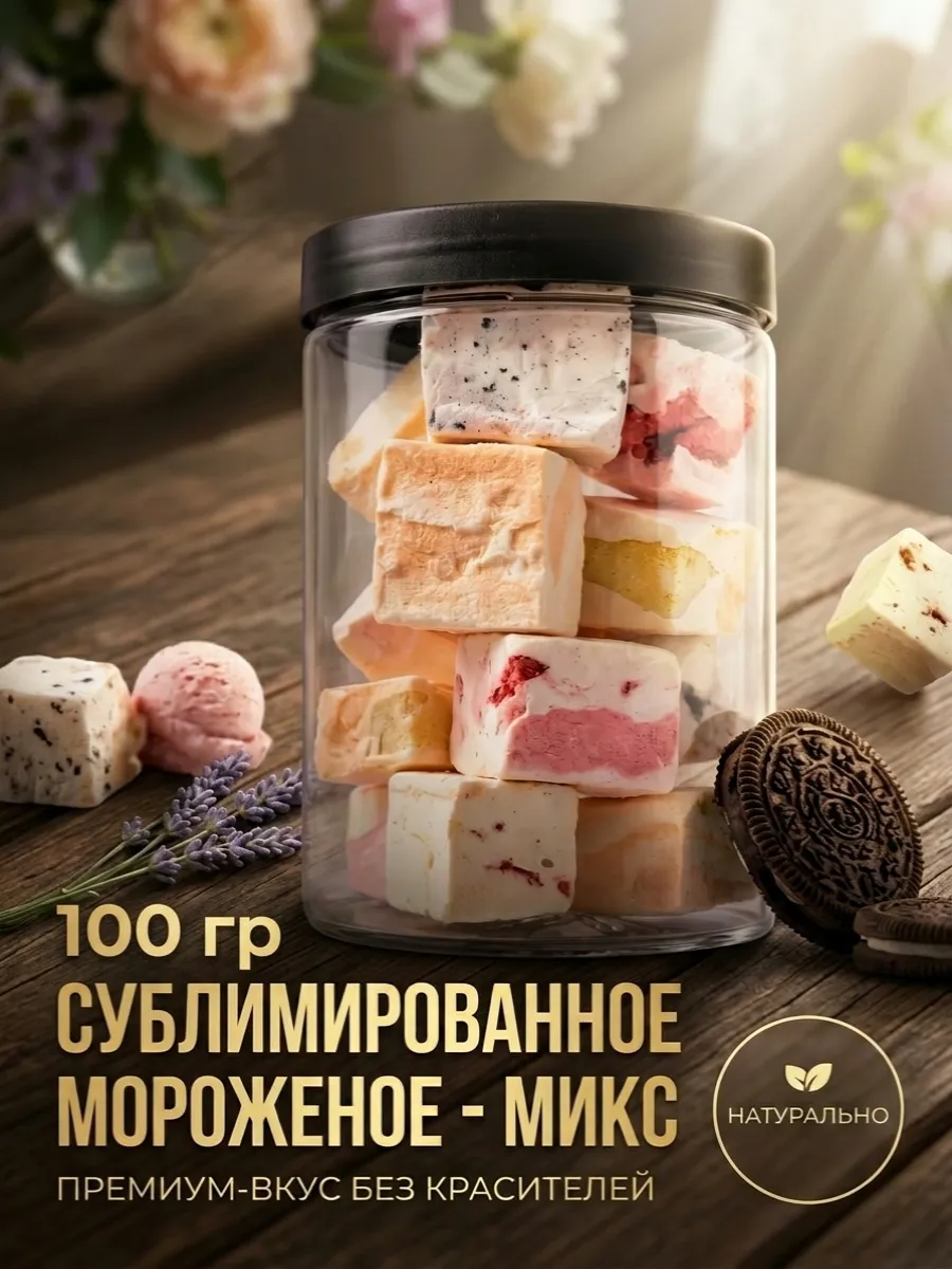 Сублимированое мороженое в банке 100 гр