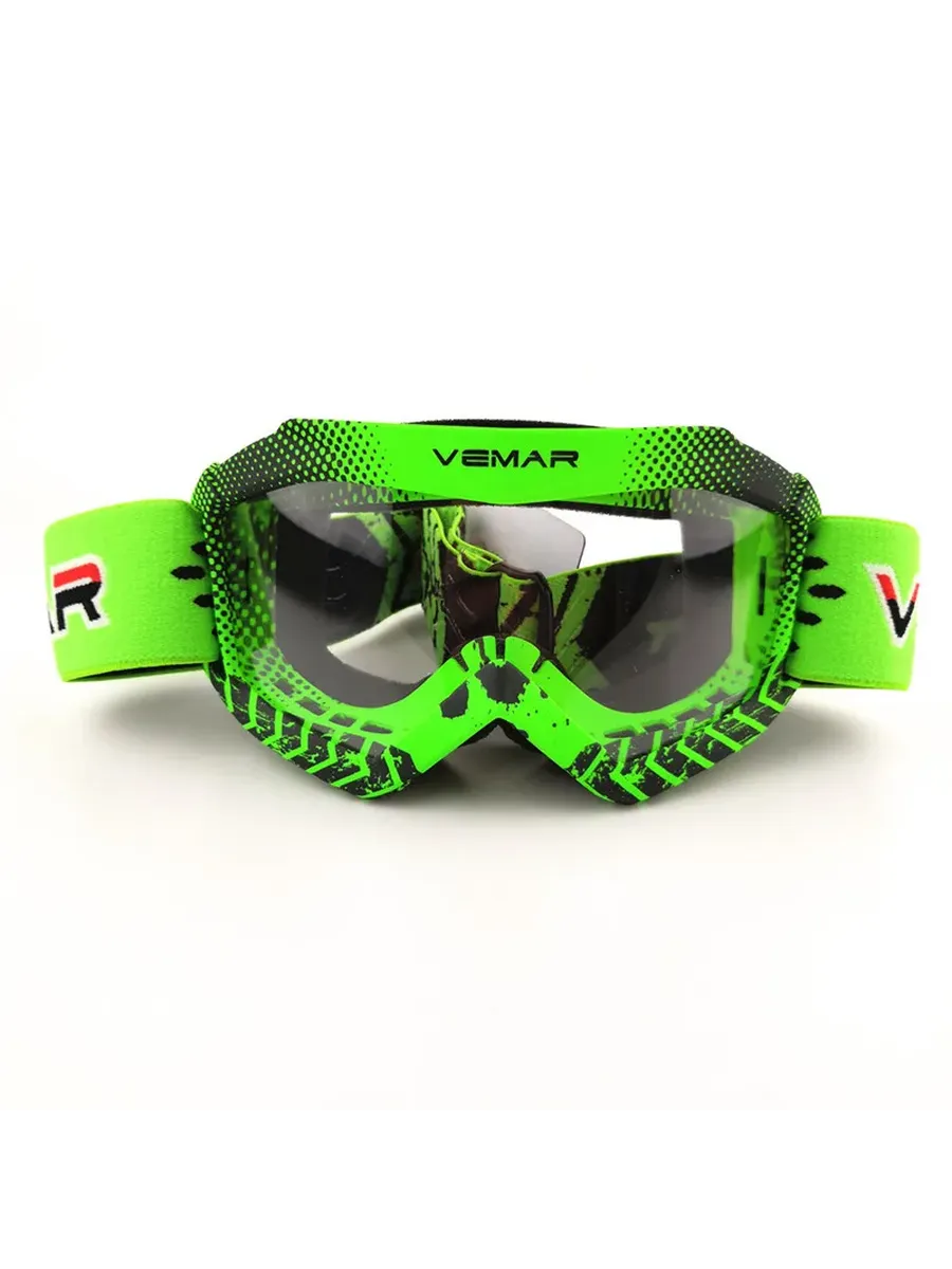 Очки Motocross Vemar Green, детские, унисекс