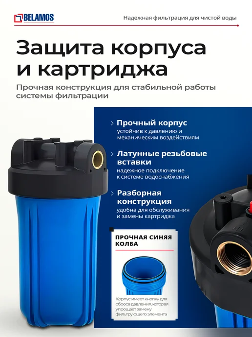 Belamos Магистральный фильтр Big Blue 10″BB 1", синий, фото 2
