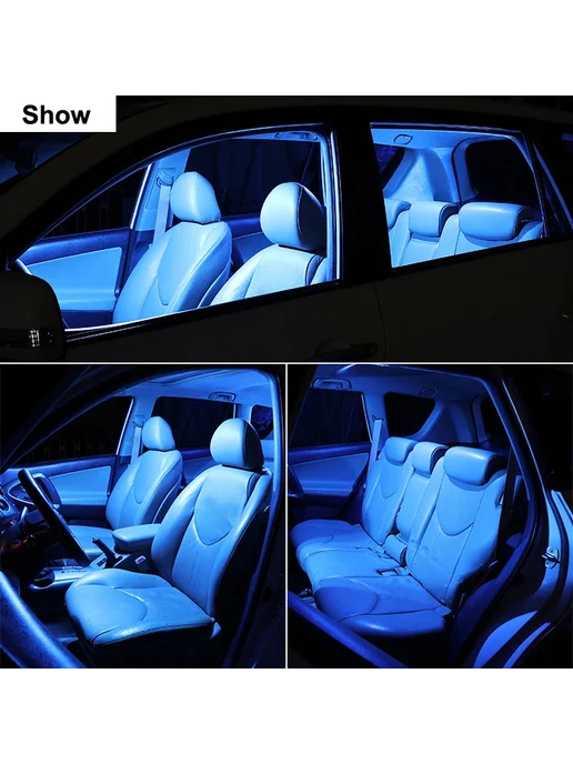 GBtuning Комплект из 9 светодиодных ламп Nissan Sentra purple, 23 Вт, фото 6