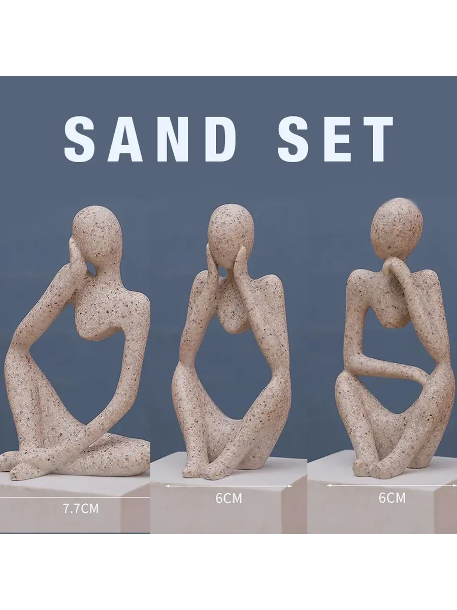 Статуэтка «Мыслитель» полимерная Бежевый, DE017-SAND-B
