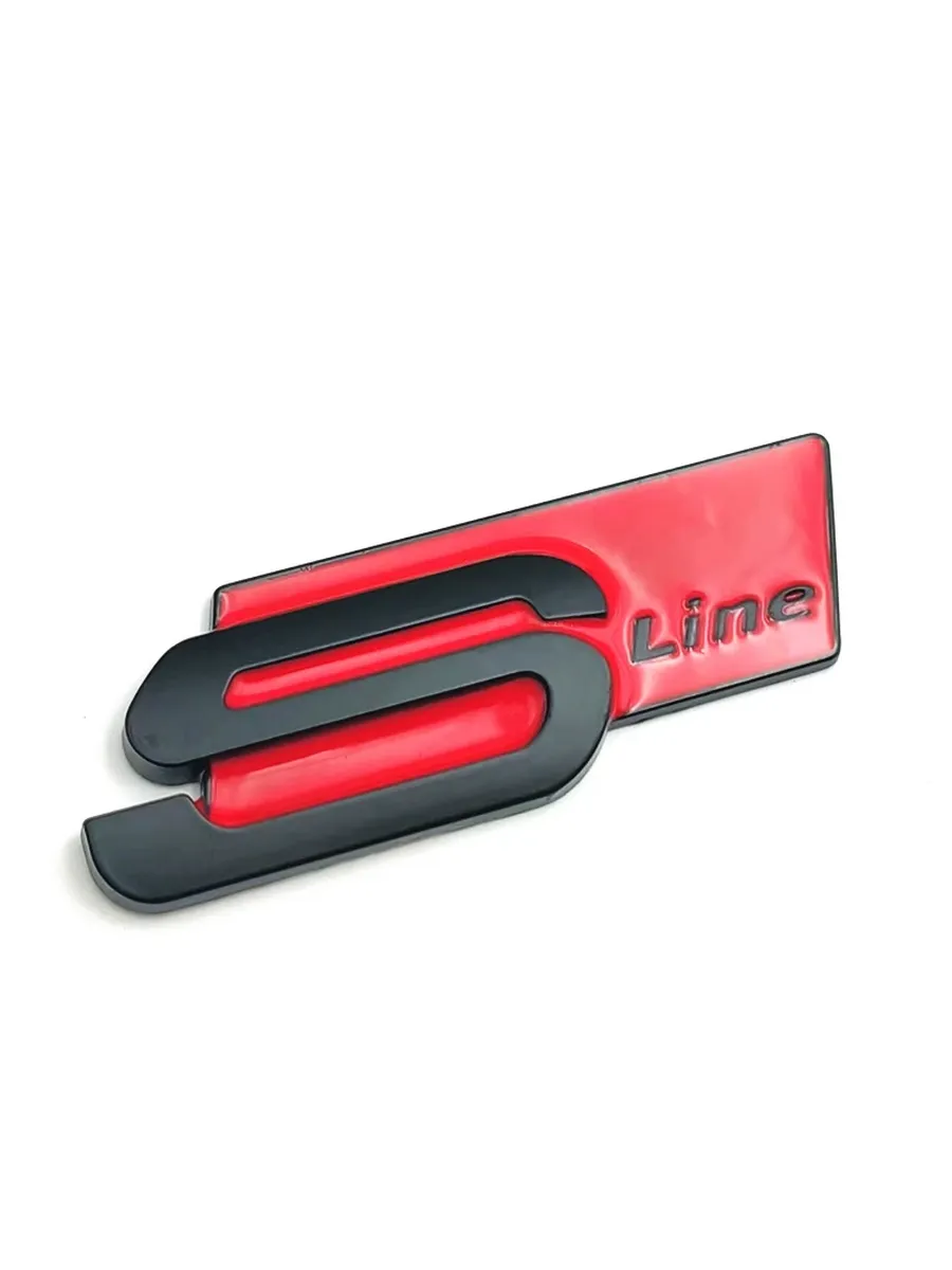 3D Большой Металлический Черный Sline Логотип S Line Эмблема