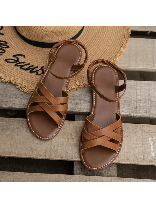 Chic Spring Essential женские легкие сандалии на плоской по, синий, фото 3