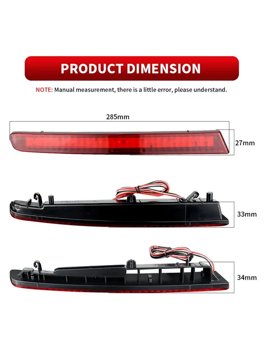 carseeda Светодиодные фонари Ford Canbus 2PCS Red Lens, 2 шт, фото 3