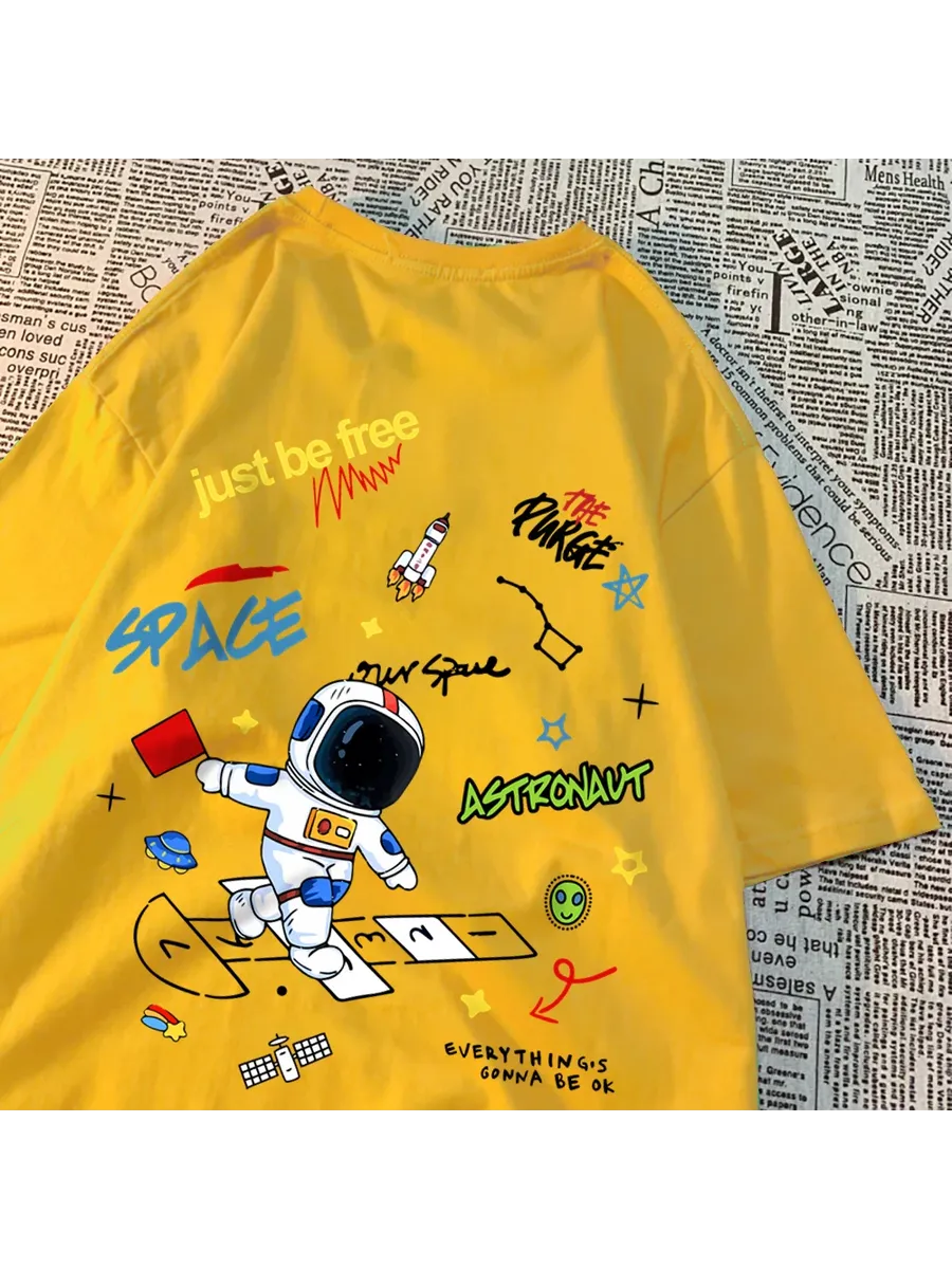 Футболки teekossc «Just Be Free» «Космический Астронавт» муж