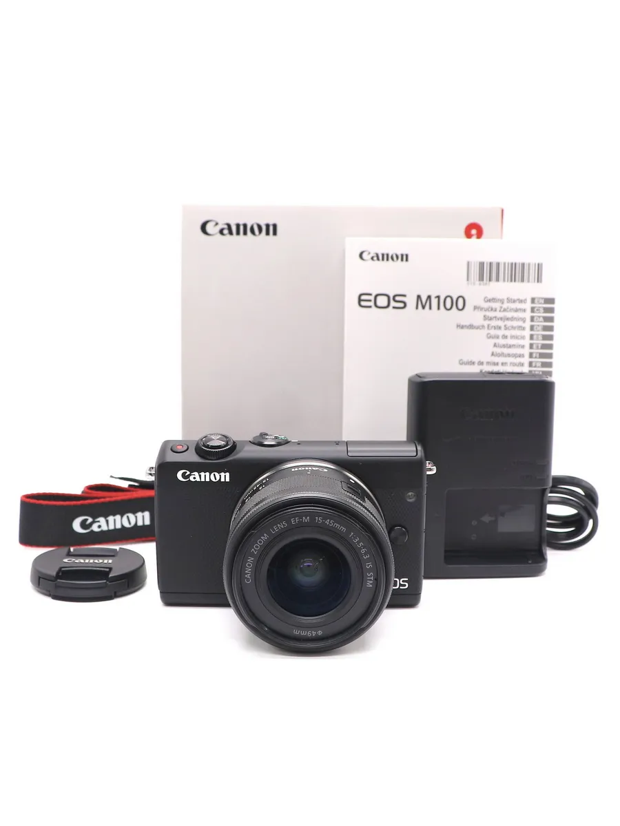 CANON Камера EOS M100 black kit в упаковке